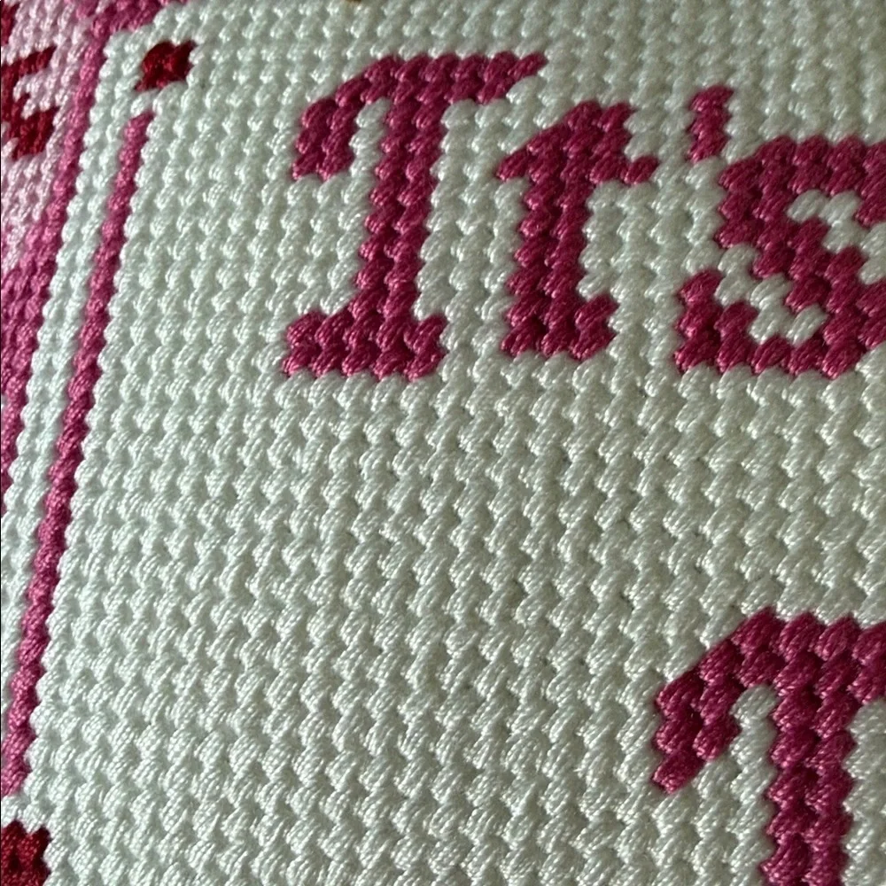 Beaufonts & broken hearts valentine’s Day it’s not me it’s you needlepoint pillo
